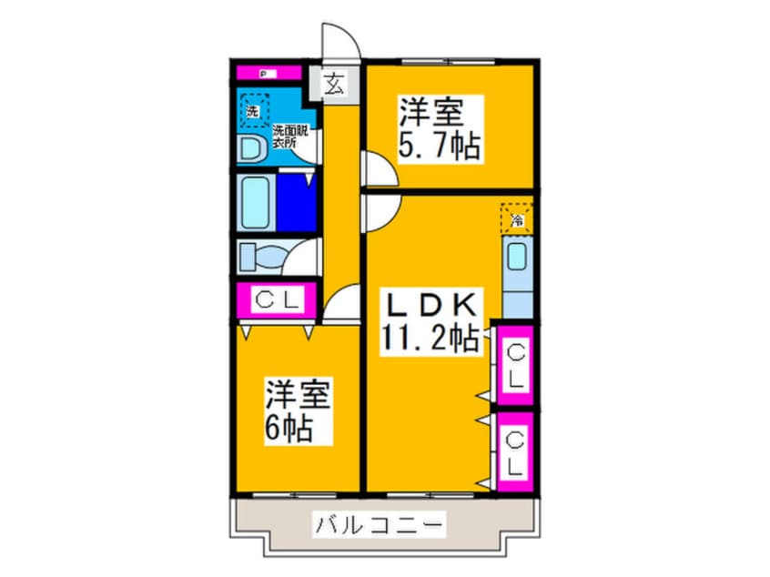 間取図 ヴィラ西野