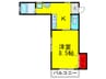 リトルマ－メ－ド 1Kの間取り
