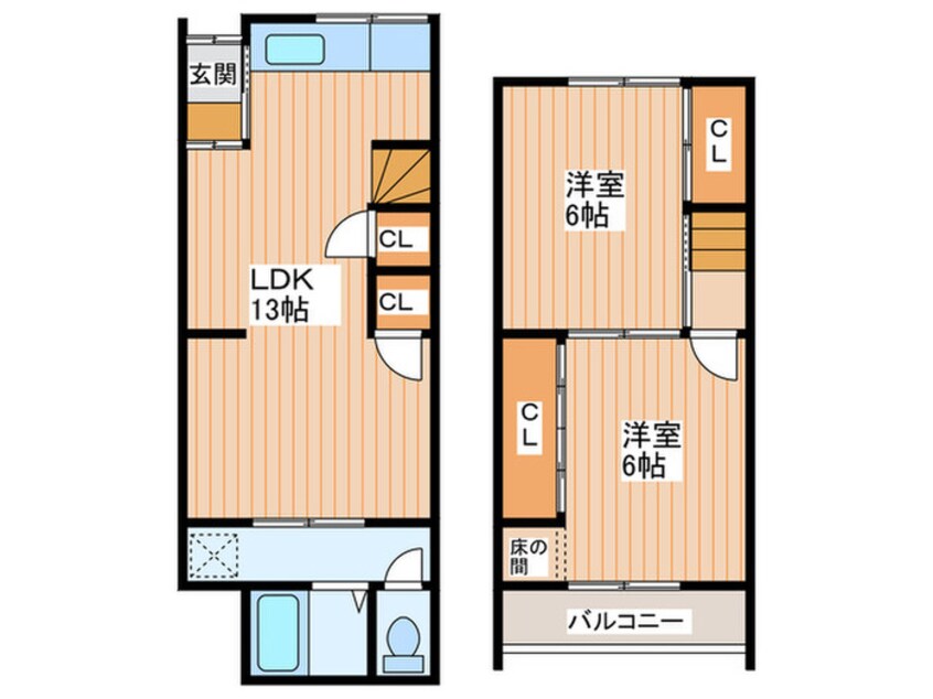 間取図 アロー大利町テラスハウス