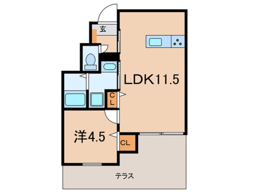 間取図 Kパラッツォパールブリッジ