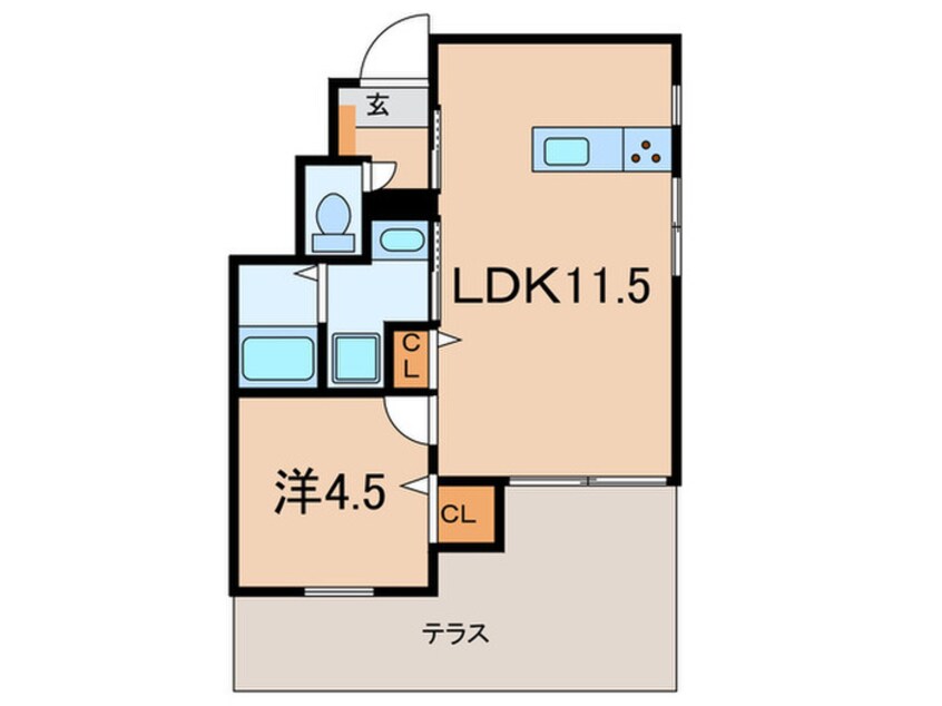 間取図 Kパラッツォパールブリッジ