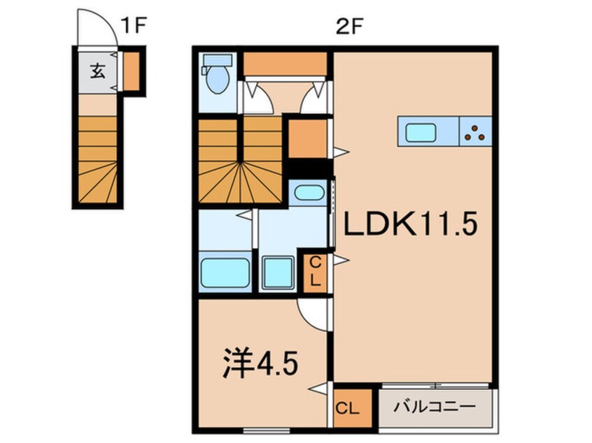 間取図 Kパラッツォパールブリッジ