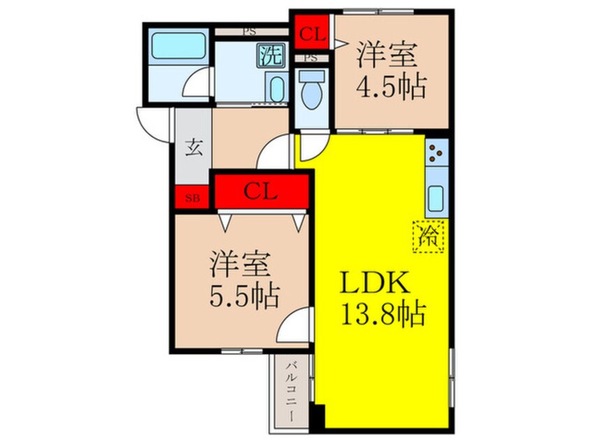 間取図 ヴェルメゾン吹田元町