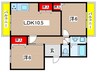 メゾン太秦 2LDKの間取り