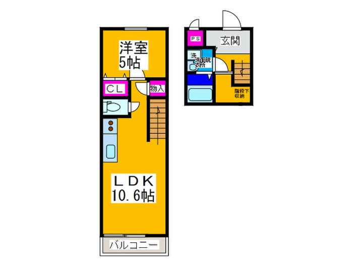 間取り図 ﾌｼﾞﾊﾟﾚｽｽﾘ-ﾊ-ﾌﾞｽﾞ東三国ヶ丘