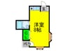 シャイン廣瀬 1Rの間取り