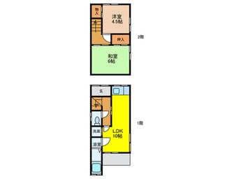 間取図 新田2丁目貸家