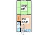 ライズワン松原 1DKの間取り