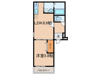 間取図 ﾌｼﾞﾊﾟﾚｽ立花町三丁目ｲｰｽﾄ