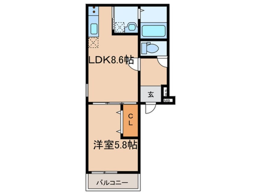 間取図 ﾌｼﾞﾊﾟﾚｽ立花町三丁目ｲｰｽﾄ