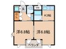 ジョイフル南田辺 2Kの間取り
