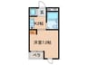 ジョイフル南田辺 1Kの間取り