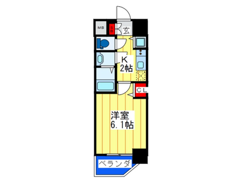 間取図 ﾌｧｽﾃｰﾄ玉造駅前ﾀﾞﾐｭｳ（705）