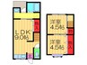 森崎貸家北 2LDKの間取り