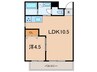 プレミール小野王子町 1LDKの間取り
