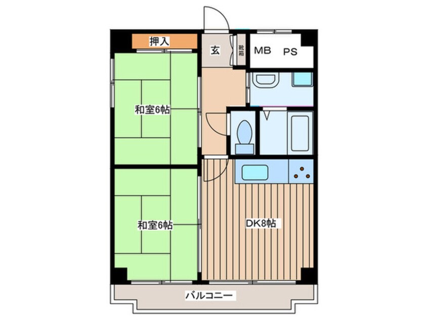 間取図 ハイツ天王寺2号館