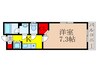 セカンドヴィレッジ 1Kの間取り