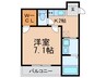 フジパレス諏訪Ⅱ番館 1Kの間取り