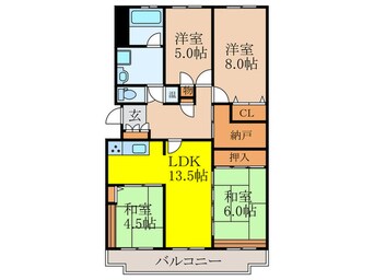 間取図 ニューセンバハイツ（513）