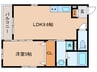 KTIレジデンス西新町 1LDKの間取り