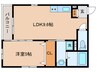 KTIレジデンス西新町 1LDKの間取り