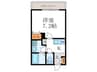 シャルム元田中 1Kの間取り