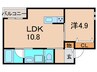 Tour Soleil 1LDKの間取り