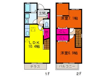 間取図 プロニティ－ヴィラＡ棟