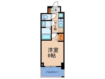 間取図 ﾌﾟﾚｻﾝｽ南堀江ｻﾞ･ｾﾝｽ(602)