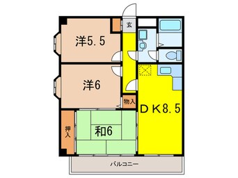 間取図 エクセレント甲子園１１番館