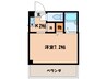 セントガーデン 1Kの間取り
