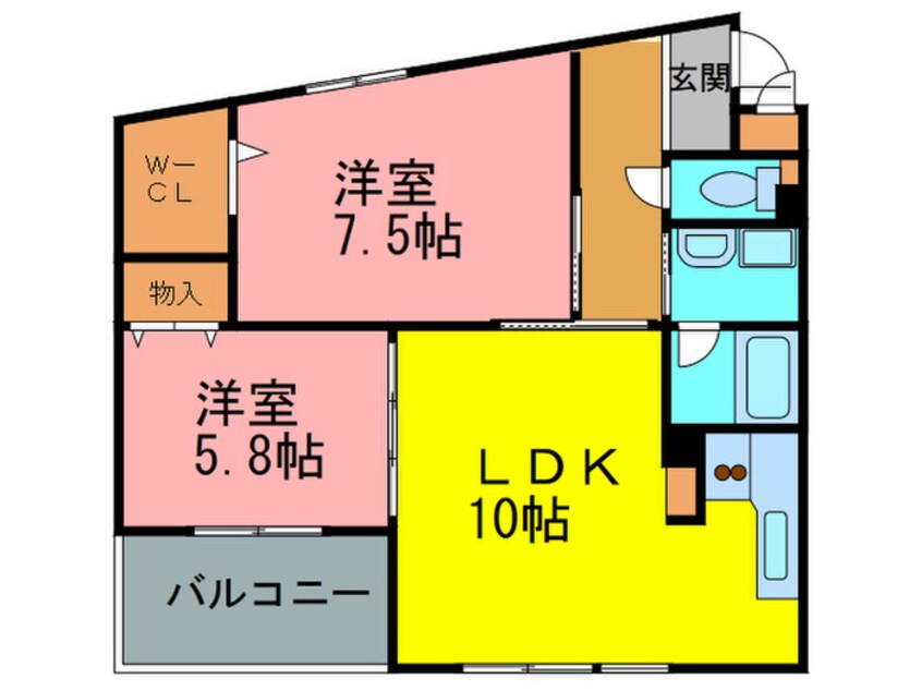 間取図 フローラル宝塚