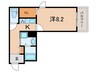 へーベルメゾン垂水区日向 1Kの間取り