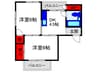 メゾンクリエ豊中 2DKの間取り
