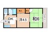 ZEUS田島 2DKの間取り