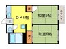 清水セカンドハイツ 2DKの間取り