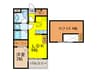 ピ－プルコ－ト３号館 1LDKの間取り