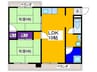 サンハイム陵西 2LDKの間取り