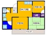 サンハイム陵西 3DKの間取り