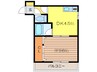 マンション彩 1DKの間取り