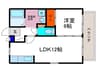 フロ－ラルコ－ト 1LDKの間取り