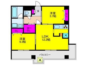 間取図 AXIS　LIFE　TSURUHARA