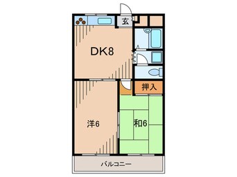 間取図 カサベージュ西田町 Ｎ棟