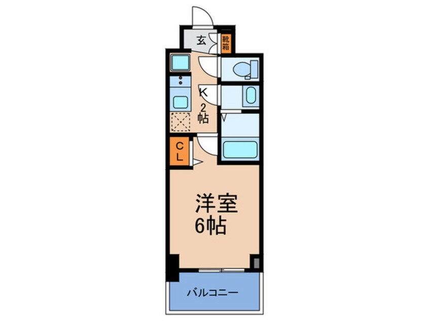 間取図 ﾌﾟﾚｻﾝｽ南堀江ｻﾞ･ｾﾝｽ(709)