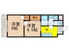 プレアール宝塚泉町 2Kの間取り