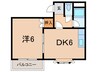 ドムール芦屋 1DKの間取り