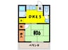 ハイツ上田２ 1DKの間取り
