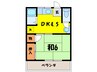 ハイツ上田２ 1DKの間取り