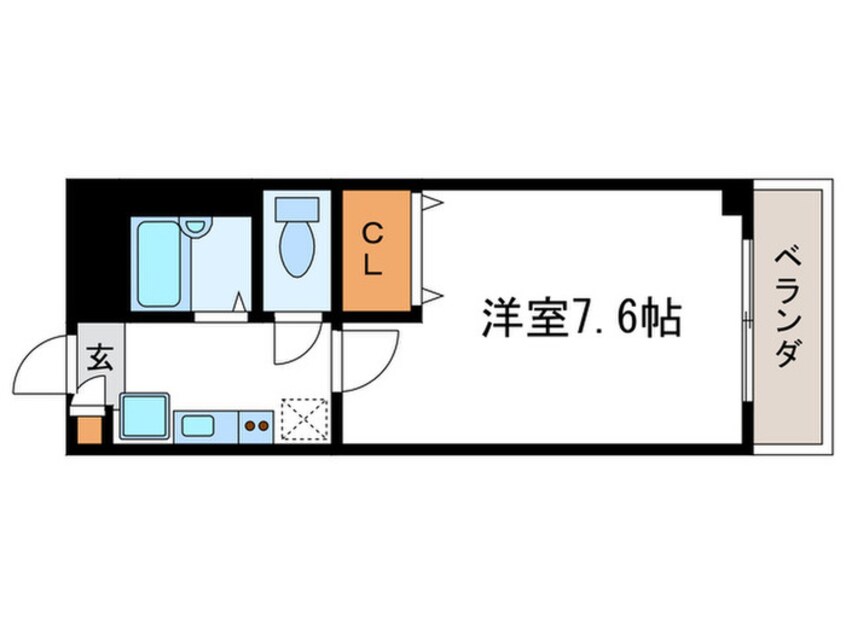 間取図 ｱﾝﾌﾟﾙｰﾙﾌｪｰﾙ大利町