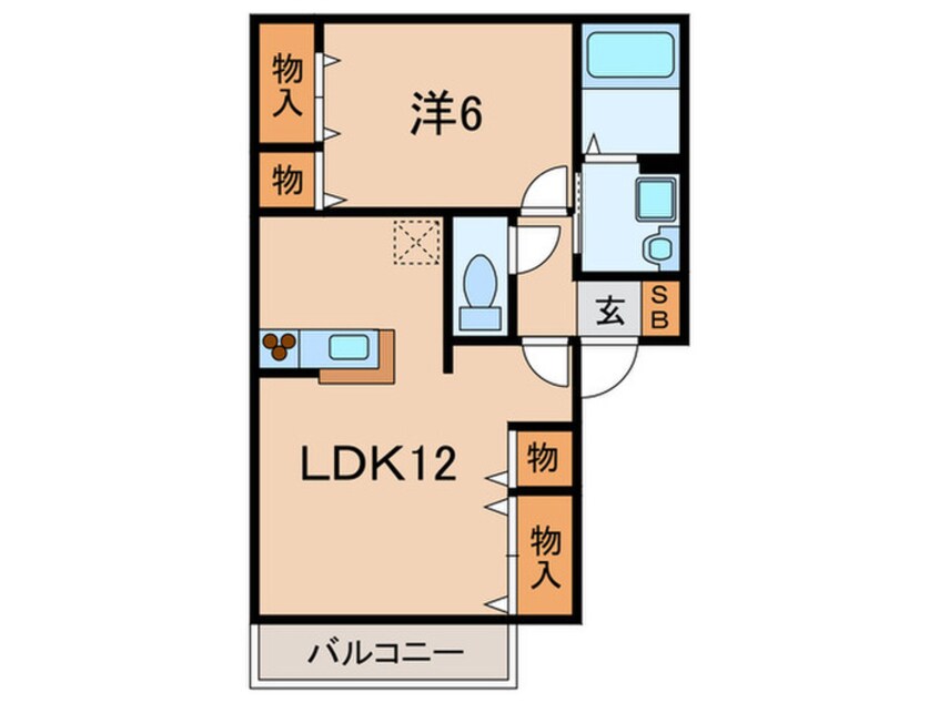 間取図 ディアコ－ト池尻の里Ａ棟